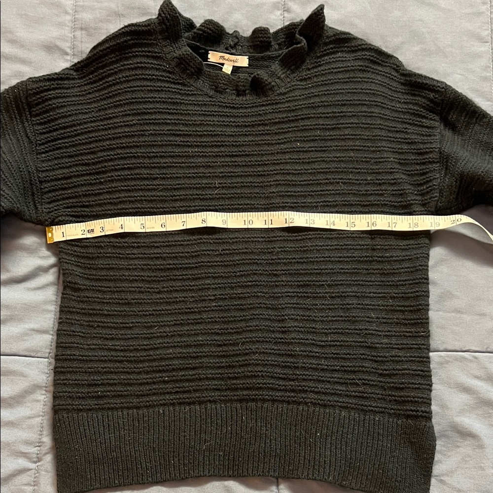 Madewell Textured Deep Navy Crew Neck Sweater